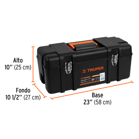 Caja para herramienta 23' industrial, broches metálicos | CHP-23X | 11506