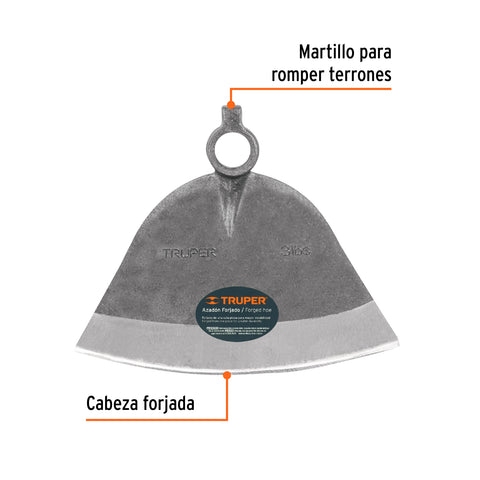 Azadón Córdoba No. 3 de 2.8 lb, sin mango, TRUPER | ACO-3 | 11531