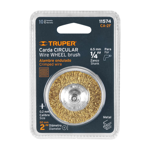Carda circular 2' alambre fino para taladro, Truper | CA-2F | 11574