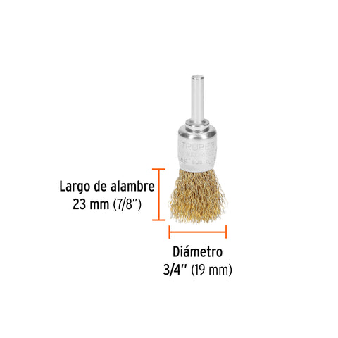 Carda de copa 3/4' alambre grueso para taladro, Truper | COM-3/4 | 11593