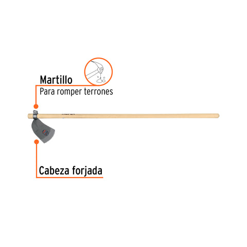 Azadón Córdoba No. 2 de 2.2 lb, mango de madera 54', TRUPER | ACO-2M | 11605