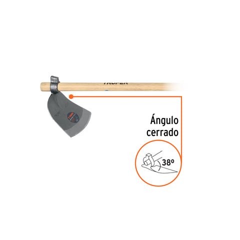 Azadón Córdoba No. 2 de 2.2 lb, mango de madera 54', TRUPER | ACO-2M | 11605