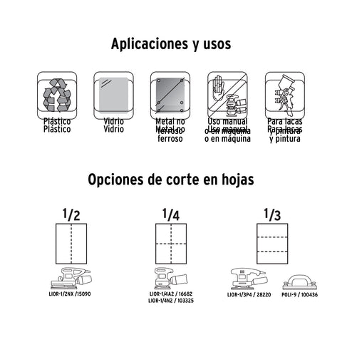 Lija de agua grano 240 de carburo de silicio, Truper | LIAG-240 | 11624