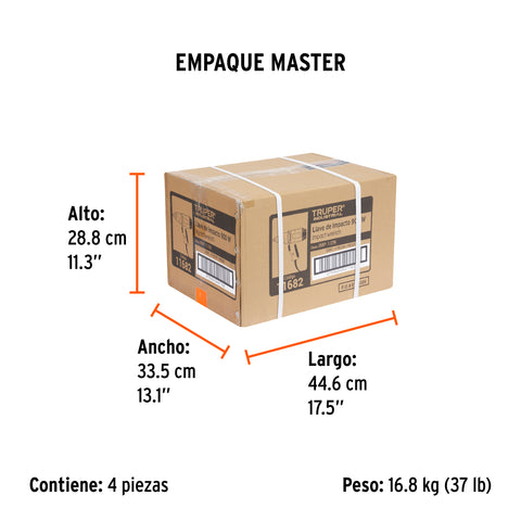 Llave de impacto 1/2', 900W, 162 lb/ft, TRUPER INDUSTRIAL | IMP-1/2N | 11682