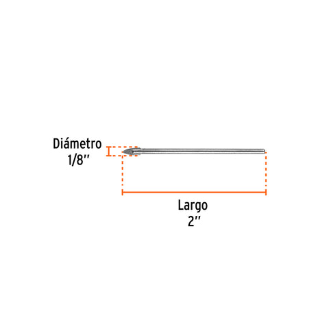 Broca para vidrio y azulejo de 1/8', Truper | BVI-1/8 | 11700
