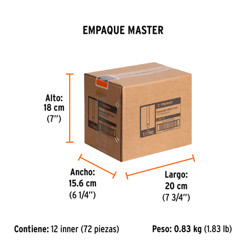 Broca para vidrio y azulejo de 1/8', Truper | BVI-1/8 | 11700