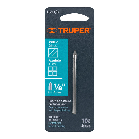 Broca para vidrio y azulejo de 1/8', Truper | BVI-1/8 | 11700