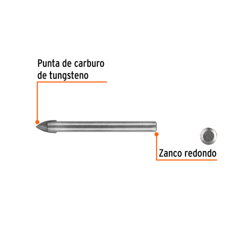 Broca para vidrio y azulejo de 3/8', Truper | BVI-3/8 | 11704