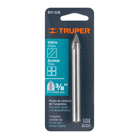 Broca para vidrio y azulejo de 3/8', Truper | BVI-3/8 | 11704