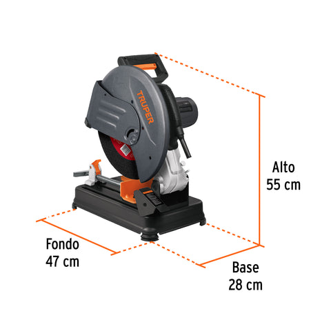 Tronzadora / cortadora de metales 14', mango en 'D', 2200 W | CM-14N | 11723