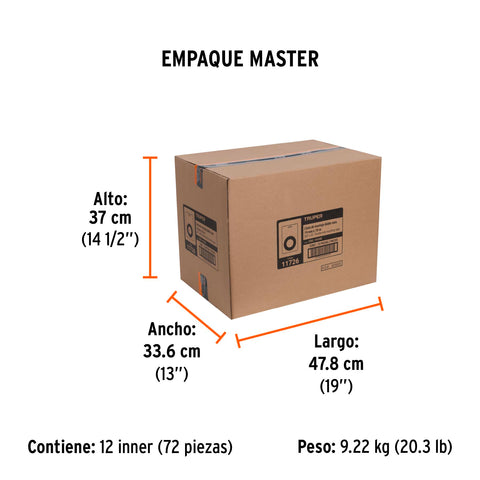 Cinta doble cara de 19 mm x 10 m, Truper | CDC-19100 | 11726