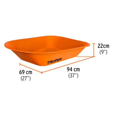 Carretilla 4.5 ft3 Neumática, bastidor tubular, Truper | CAT-45ND | 11740