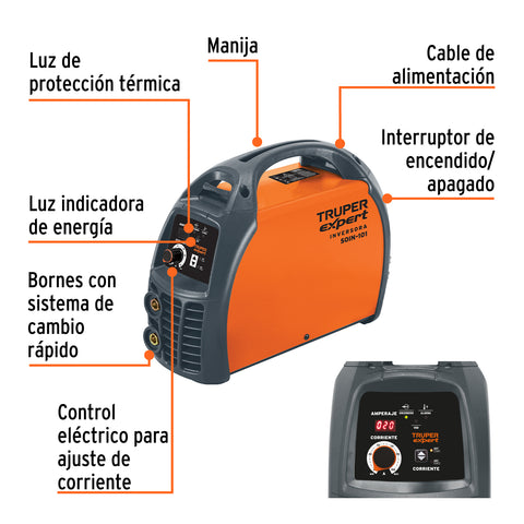 Soldadora inversora 100A, 127V, TRUPER | SOIN-101 | 11781