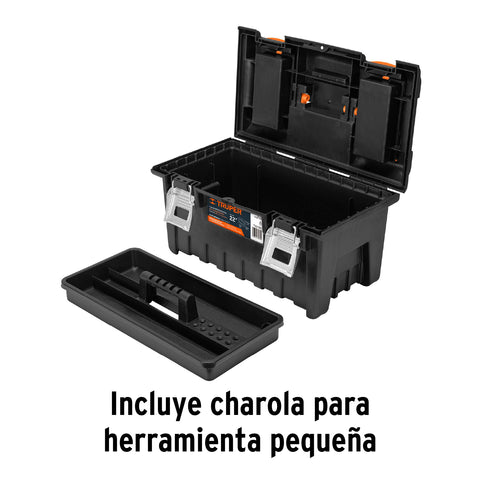Caja p/herramienta 22' c/compartimentos y broches metálicos | CHA-22S | 11812