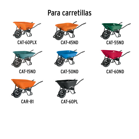 Caja c/llanta reforzada y acc. p/carretilla TRUPER | CARN | 11854