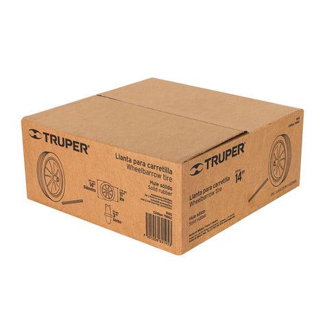 Llanta completa hule sólido 13-1/2', incluye eje y baleros | RSO | 11862