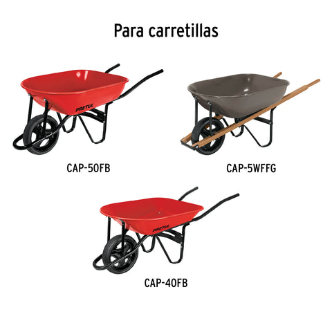 Llanta completa hule sólido 13-1/2', incluye eje y baleros | RSO | 11862