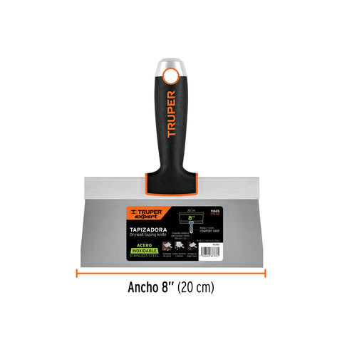 Espátula tapizadora de 8' acero inoxidable, Truper Expert | ETA-8X | 11865