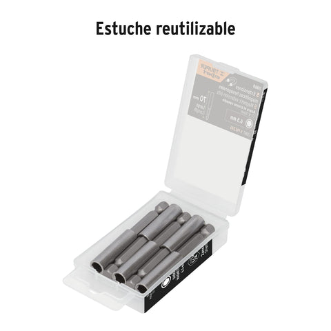 Estuche con 5 extensiones de 70 mm, magnéticas, EXPERT | PUDE-9070 | 11869