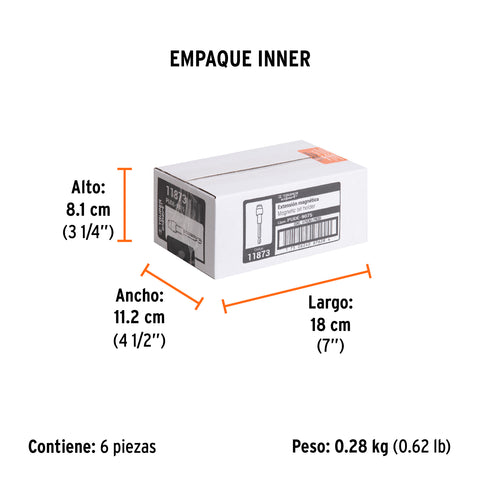 Extensión magnética 3?, para puntas, cambio rápido, EXPERT | PUDE-9075 | 11873