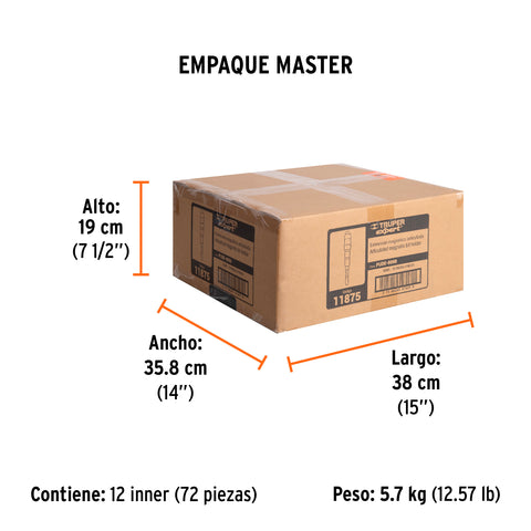 Extensión magnética articulada 3 1/2', para puntas, EXPERT | PUDE-9090 | 11875