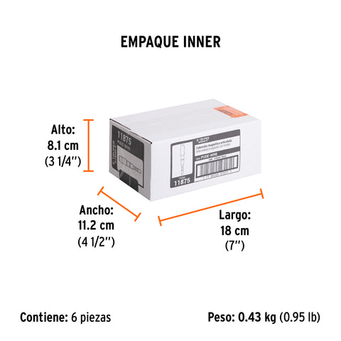 Extensión magnética articulada 3 1/2', para puntas, EXPERT | PUDE-9090 | 11875