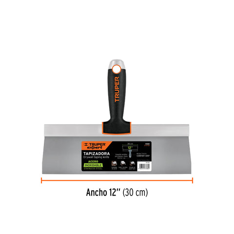 Espátula tapizadora de 12' acero inoxidable, Truper Expert | ETA-12X | 11881