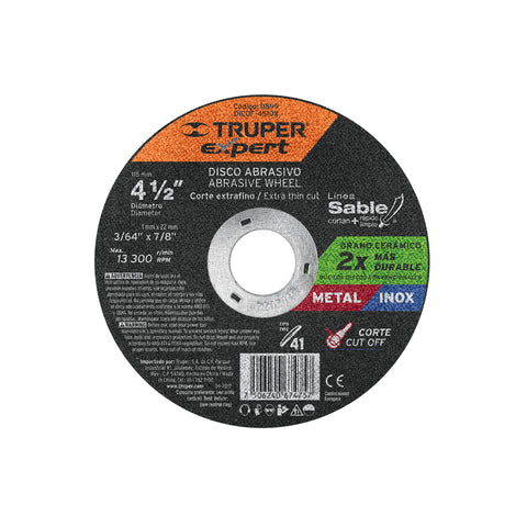Disco Tipo 41 de 4-1/2' x 1 mm corte fino de metal, Expert | DICOF-4510X | 11899