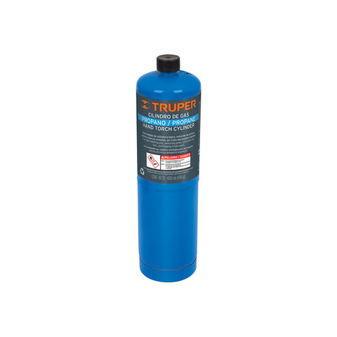 Cilindro de gas propano de 400g, azul, TRUPER | GAS-400A | 11913