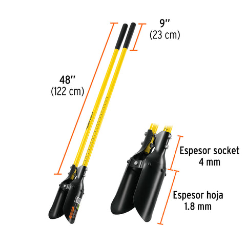 Cavador mangos de fibra de vidrio 48', Truper Expert | CA-38F | 11982