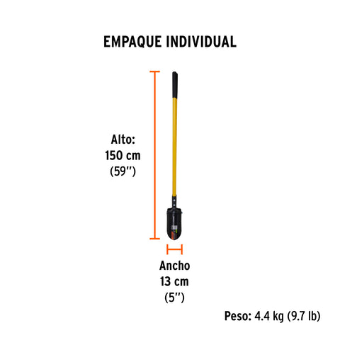 Cavador mangos de fibra de vidrio 48', Truper Expert | CA-38F | 11982