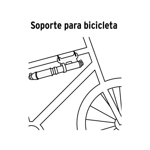 Mini bomba manual para bicicleta, abatible, 75 PSI, TRUPER | BOM-MI-X | 11997
