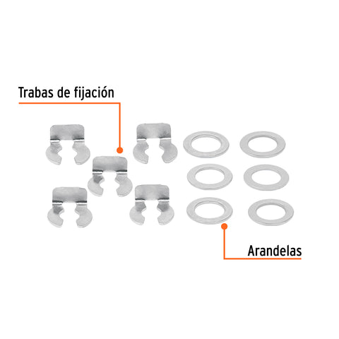 Repuesto arandelas y traba de fijacion para FUM-12, 16 y 20 | FUM-001 | 12002