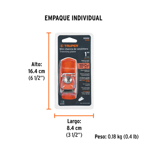 Mini chancla para carpintero, Truper | CH-3 | 12022