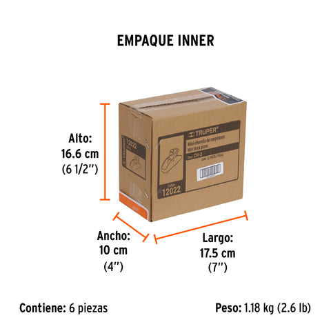 Mini chancla para carpintero, Truper | CH-3 | 12022
