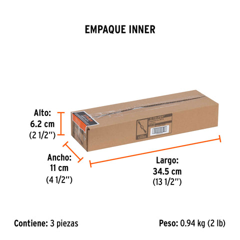 Escochebre recto 9', Truper | E-9R | 12058