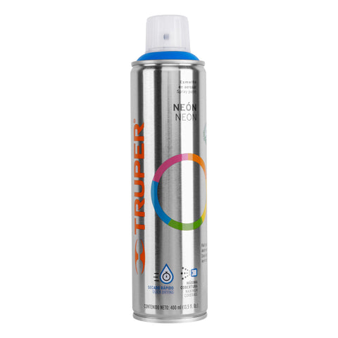 Pintura en aerosol, azul neón, bote esbelto, 400 ml | PAF-AZ | 12061