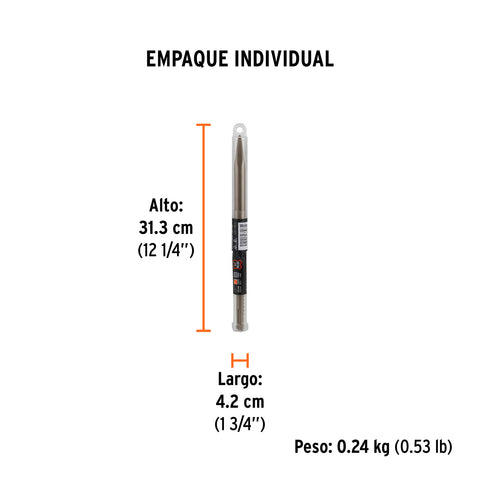 Cincel de punta SDS Plus de 10', Truper | SDS-P | 12095