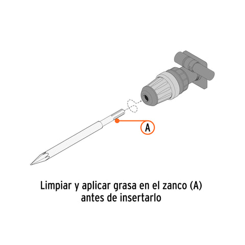 Cincel de punta SDS Plus de 10', Truper | SDS-P | 12095