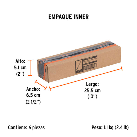 Cincel de corte frío de 1/2 X 8', Truper | C-1/2X8 | 12118
