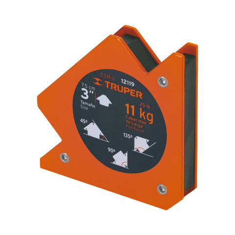 Escuadra magnética p/soldar, 3', capacidad 11 kg, TRUPER | ESM-3 | 12119