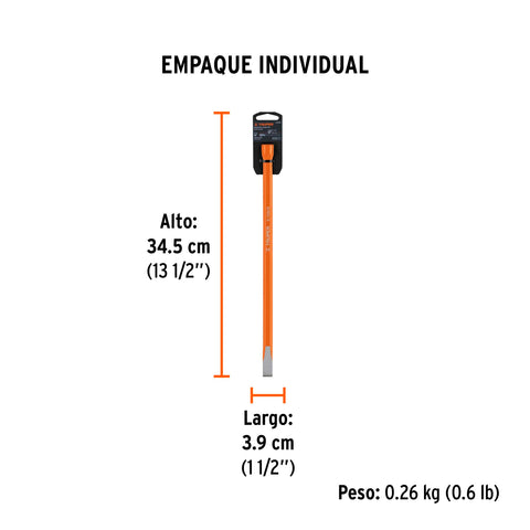 Cincel de corte frío de 1/2 X 12', Truper | C-1/2X12 | 12124