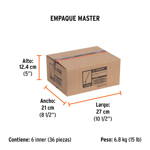 Cincel de corte frío de 5/8 X 8', Truper | C-5/8X8 | 12130