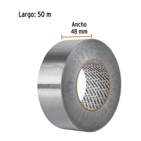 Cinta de aluminio de 48 mm x 50 m, Truper | CALU-50 | 12137