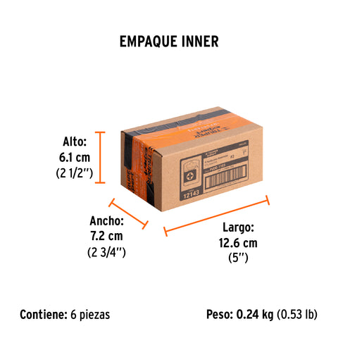 Estuche con 5 puntas de cruz PH3 largo 1', Truper Expert | PUDE-1103 | 12143