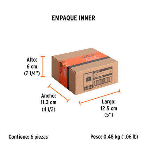 Estuche con 5 puntas de cruz PH3 largo 2', Truper Expert | PUDE-1203 | 12149