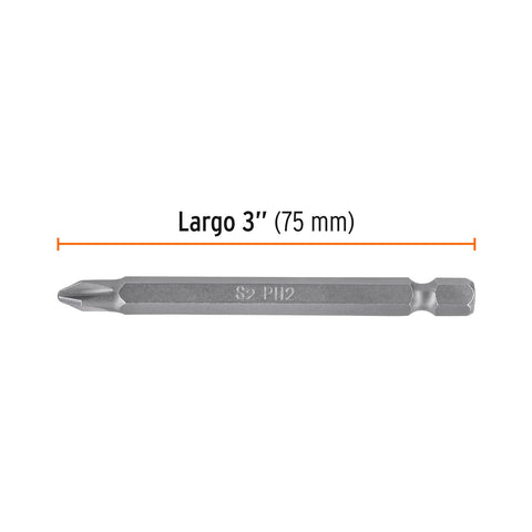 Estuche con 5 puntas de cruz PH2 largo 3', Truper Expert | PUDE-1302 | 12153