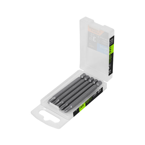Estuche con 5 puntas de cruz PH3 largo 3', Truper Expert | PUDE-1303 | 12155