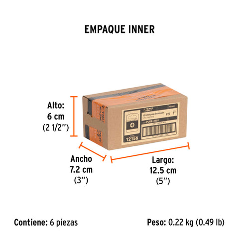 Estuche con 5 puntas pozidriv PZ1 largo 1', Truper Expert | PUDE-2101 | 12156