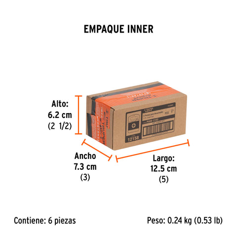 Estuche con 5 puntas pozidriv PZ2 largo 1', Truper Expert | PUDE-2102 | 12158